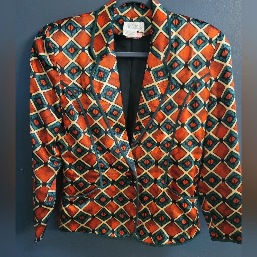 Vtg. Silk Blazer